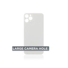 Tapa Trasera para iPhone 11 Pro (Orificio de Camara Grande) (Plateado)