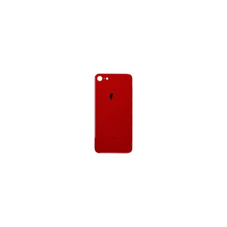 Tapa Trasera para iPhone 8 (Orificio de Camara Grande) (Rojo)