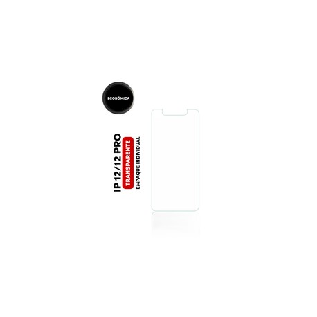 Mica Templada Economica Para iPhone 12 / 12 Pro (Empaque Individual)