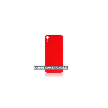 Tapa Trasera para iPhone XR (Orificio de Camara Grande) (Rojo)