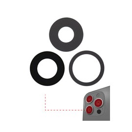Lente de Camara Trasera Para iPhone 13 Pro / 13 Pro Max (Solo Vidrio) (Set de 3) (Paquete de 10)
