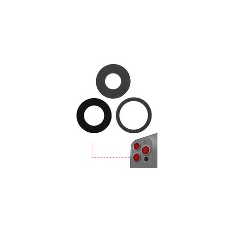 Lente de Camara Trasera Para iPhone 13 Pro / 13 Pro Max (Solo Vidrio) (Set de 3) (Paquete de 10)