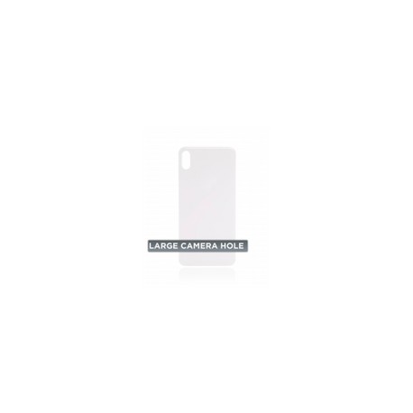 Tapa Trasera para iPhone XS Max (Orificio de Camara Grande) (Plateado)