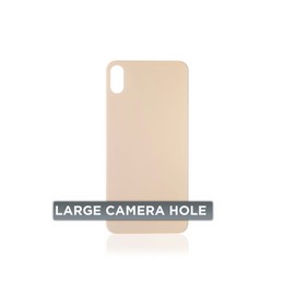 Tapa Trasera para iPhone XS Max (Orificio de Camara Grande) (Dorado)