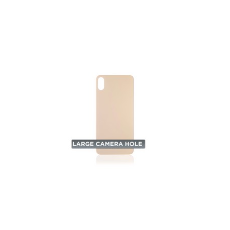 Tapa Trasera para iPhone XS Max (Orificio de Camara Grande) (Dorado)