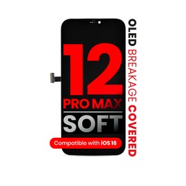 Pantalla OLED Para iPhone 12 Pro Max (Calidad Aftermarket Pro: XO7 Soft) Negro