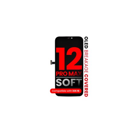 Pantalla OLED Para iPhone 12 Pro Max (Calidad Aftermarket Pro: XO7 Soft) Negro