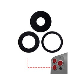Lente de Camara Trasera Para iPhone 14 Pro / 14 Pro Max (Solo Vidrio) (Sete de 3 Pz) (Zafiro Real)