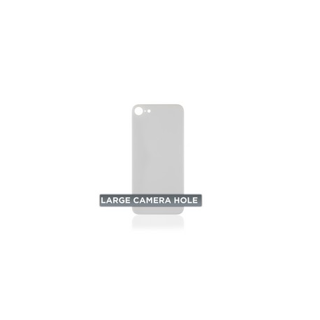 Tapa Trasera para iPhone 8 (Orificio de Camara Grande) (Plateado)