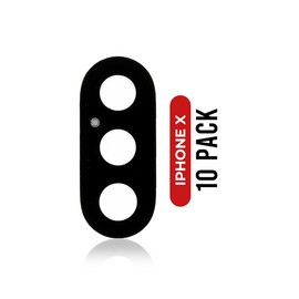 Lente de Camara Trasera Para iPhone X (Solo Vidrio) (Paquete de 10)