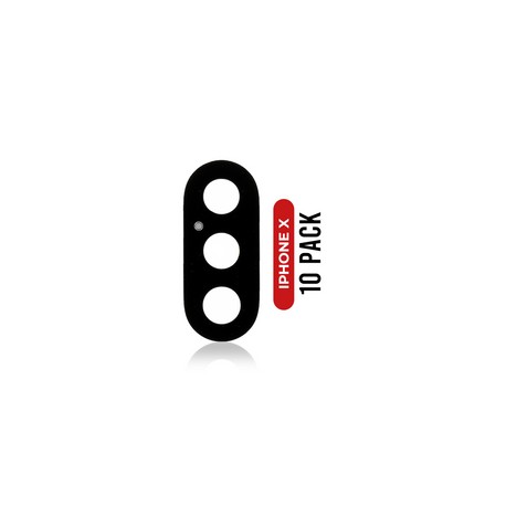 Lente de Camara Trasera Para iPhone X (Solo Vidrio) (Paquete de 10)