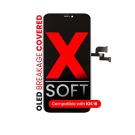 Pantalla OLED Para iPhone X (Calidad Aftermarket Pro XO7 / Soft) (Negro)